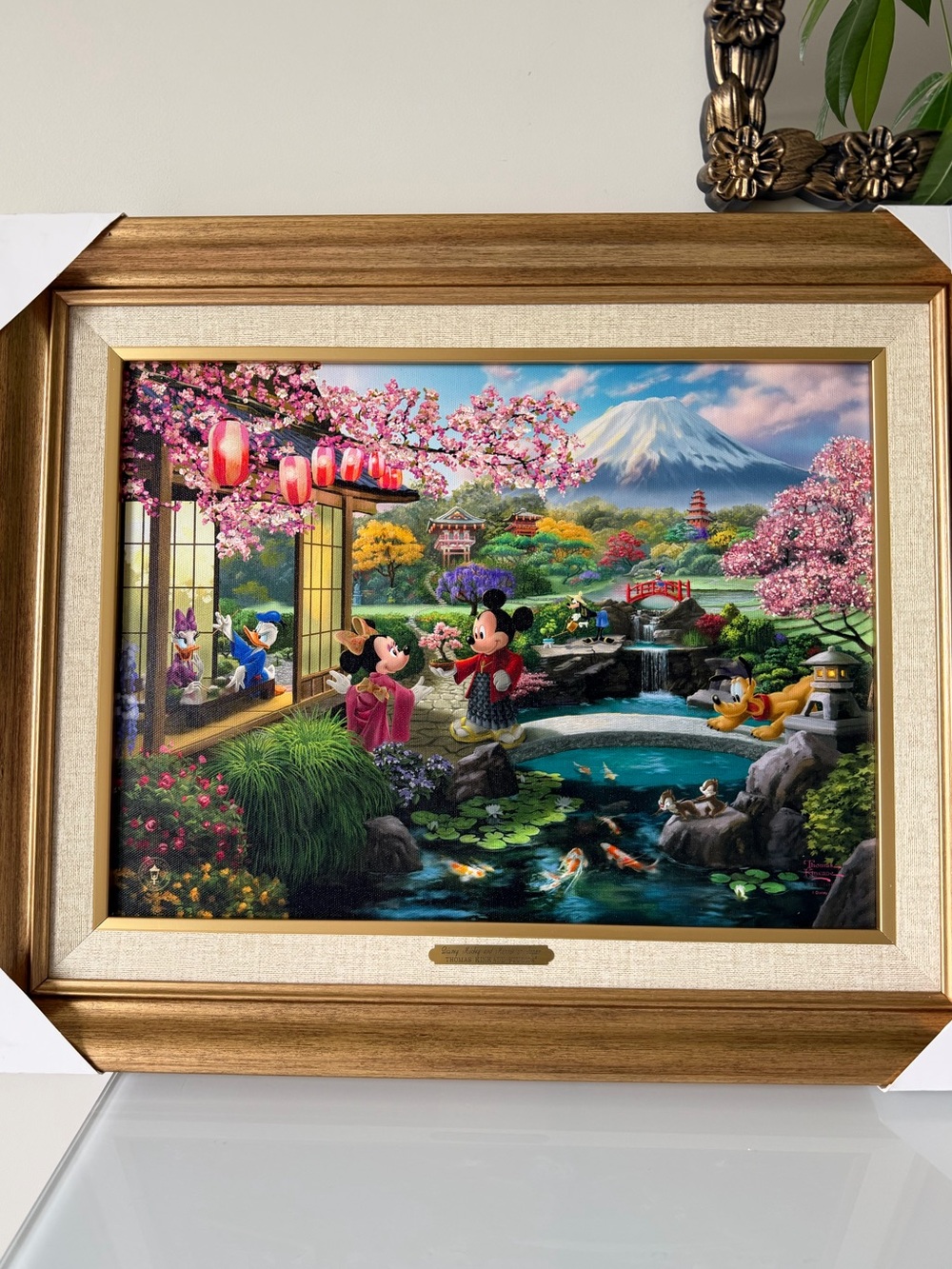 Thomas kinkade Disney Mickey & Minnie in Japan Framed Artwork